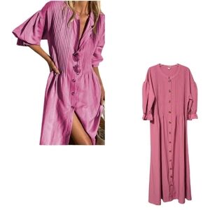 NEW Made With Love Bubblegum Pink Maxi Long Dress Sz. XXL NWT